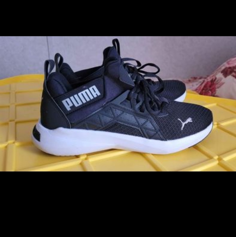 PUMA sneakers.